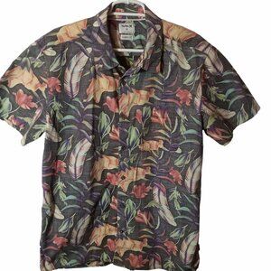 Hurley Mens Classic Fit Hawaiian Reverse Print Button Shirt XL Beach Aloha Surf